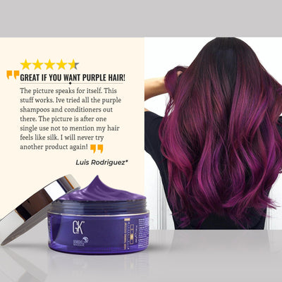 purplr hair bombshell hair color masque | GK Hair